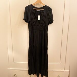 Anthropologie Somerset Maxi Dress in Black, MP, Discontinued